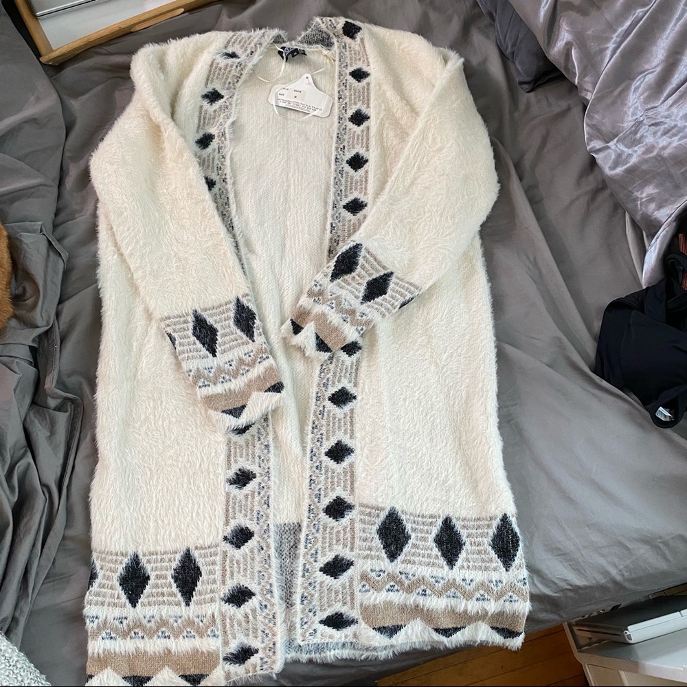 Oversized eyelash cardigan